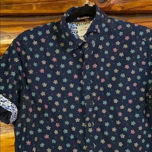 Denim&flowers button down